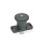 GN 822.8 Miniraster Zink-Druckguss / Kunststoff-Knopf Form: B - mit Rastsperre
