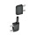 GN 160 Scharniere mit Exzenterstift, Kunststoff Form: B - 2x2 Gewindestifte