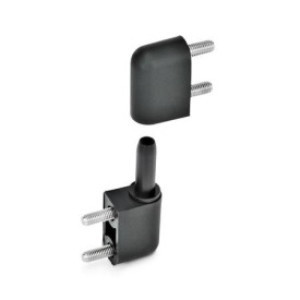 GN 160 Scharniere mit Exzenterstift, Kunststoff Form: B - 2x2 Gewindestifte