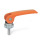 GN 927 Exzenterspanner mit Schraube, Hebel Zink-Druckguss Form: A - Kunststoff-Auflagescheibe mit Stellmutter
Farbe: O - orange, RAL 2004