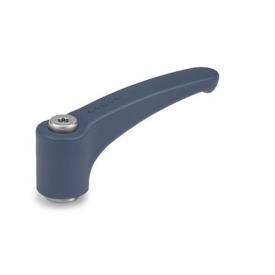 GN 604.1 Verstellbare Klemmhebel, detektierbar, FDA-konformer Kunststoff, Gewindebuchse Edelstahl Werkstoff / Oberfläche: MDB - metalldetektierbar