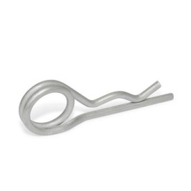 GN 1024 Federstecker, Edelstahl Form: D - mit doppelter Windung