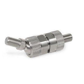 GN 782 Kugelgelenke, Edelstahl Werkstoff: NI - Edelstahl<br />Form: KS - Kugel mit Schraube<br />Kennziffer: 2 - Montageseite mit Schraube