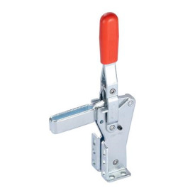 GN 812.1 Schnellspanner, Stahl, Spannhebel vertikal, mit Winkelfuß Form: AVF - offener Spannarm, mit 2 Flankenscheiben