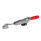 GN 850.1 Edelstahl-Verschlussspanner, für Zugspannung Form: TU - mit Zugachse, mit Gegenhalter, mit Zuganker mit Haken
Werkstoff: NI - Edelstahl