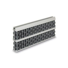 GN 6472 Seitenführungen, Trägerprofil Aluminium, Zylinder- und Kugelrollen zweiseitig Form: ZA - zylindrisch abgesetzte Rollen<br />Kennziffer: 2 - zweireihig