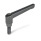 GN 300 Maniglie a ripresa, lega di zinco pressofusa, con perno filettato in acciaio brunito Colore: SZ - nero, RAL 9005, finitura satinata