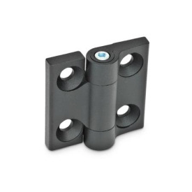 GN 437 Scharniere, mit einstellbarer Friktion, Zink-Druckguss Oberfläche: SW - schwarz, RAL 9005, strukturmatt
