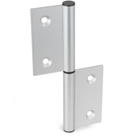 GN 2294 Scharniere, aushängbar, für Aluminiumprofile / Flächenelemente Form: I - Scharnierflügel innenliegend<br />Kennzeichen: C - mit Senkbohrungen<br />l<sub>2</sub>: 162