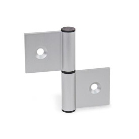 GN 2294 Scharniere, aushängbar, für Aluminiumprofile / Flächenelemente Form: I - Scharnierflügel innenliegend<br />Kennzeichen: C - mit Senkbohrungen<br />l<sub>2</sub>: 82