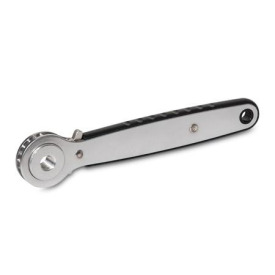 GN 318 Ratschenspanner, Edelstahl, mit Durchgangs- / Sackloch Form: A - Ratscheneinsatz mit Durchgangsloch<br />Einsatz: M