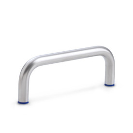 GN 429 Bügelgriffe, Edelstahl, Hygienic Design Oberfläche: MT - mattiert (Ra < 0,8 µm)<br />Werkstoff (Dichtring): H - HNBR