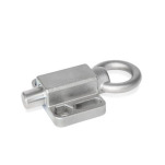 Pistoncini di posizionamento a molla, acciaio INOX, con flangia per montaggio a filo, parallelamente rispetto al perno del puntale