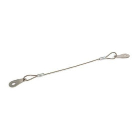 GN 111.2 Halteseile, Edelstahl 1.4301, mit Befestigungslaschen oder Ösen Form: C - mit 2 Befestigungslaschen<br />Farbe: BL - blank