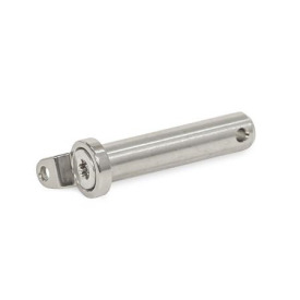 GN 2342 Bolzen, Edelstahl Form: E - mit Ösenscheibe<br />Kennziffer: 2 - mit Querbohrung für Federstecker GN 1024
