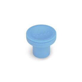 GN 676 Rändelknöpfe, Kunststoff, Gewindebuchse Messing Farbe: BL - blau, RAL 5024, matt