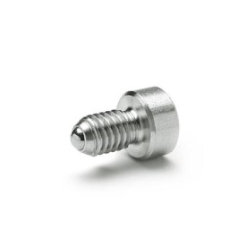 GN 815.1 Federnde Edelstahl-Druckstücke mit Kugel, mit Bund, mit Innensechskant Form: NI - Edelstahl, normaler Federdruck