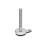 GN 33 Piedini di livellamento, acciaio INOX, con disco antiscivolo, con flangia di montaggio Form: B1 - Finitura matt da sabbiatura, fondo in gomma, colore nero
Versione (vite): T - Senza dado, sede per chiave in basso