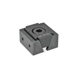 GN 920.1 Keilspanner, Stahl Form: GA - mit 2 Befestigungsgewinden für Aufsatzbacken