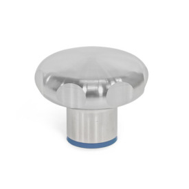 GN 5435 Sterngriffe, Edelstahl, Hygienic Design Oberfläche: MT - mattiert (Ra < 0,8 µm)<br />Werkstoff (Dichtring): F - FKM