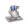 GN 146.6 Flansch-Klemmverbinder, Edelstahl, mit 2 Bohrungen Form: B - mit Dichtungen