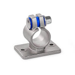 Flansch-Klemmverbinder, Edelstahl, mit 2 Bohrungen