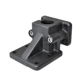 GN 171 Fußflansch-Klemmverbinder, Aluminium d<sub>1</sub> / s: B - Bohrung<br />Oberfläche: SW - schwarz, RAL 9005, strukturmatt