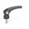 GN 926 Exzenterspanner, Kunststoff, mit Schraube Stahl Form: A - mit verstellbarer Auflagescheibe