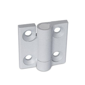 GN 437.1 Scharniere, Zink-Druckguss Farbe: SR - silber, RAL 9006, strukturmatt