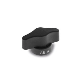 GN 5320 Drehmoment-Flügelmuttern Farbe: SW - schwarz, matt