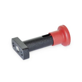 GN 817.1 Rastbolzen mit rotem Knopf Form: C - mit Rastsperre<br />Farbe: RT - rot, RAL 3000