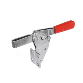 GN 820.2 Schnellspanner, Edelstahl, Spannhebel horizontal, für seitliche Montage Werkstoff: NI - Edelstahl<br />Form: MF - offener Spannarm, mit 2 Flankenscheiben