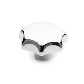 DIN 6336 Sterngriffe, Aluminium Form: C - mit Sackloch H7<br />Oberfläche: PL - poliert