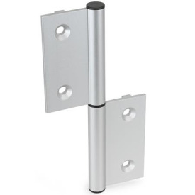 GN 2292 Scharniere, aushängbar, für Aluminiumprofile, mit Führungssteg Form: I - Scharnierflügel innenliegend<br />Kennzeichen: C - mit Senkbohrungen<br />l<sub>2</sub>: 162