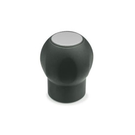GN 675.1 Kugelgriffe, mit Abdeckkappe, Kunststoff, Softline Farbe der Abdeckung: DGR - grau, RAL 7035, matt