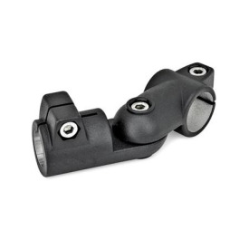 GN 288 Gelenk-Klemmverbinder, Aluminium Form: T - Verstellung mit 15°-Teilung (Verzahnung)<br />Oberfläche: SW - schwarz, RAL 9005, strukturmatt