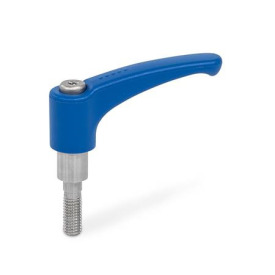 GN 911.9 Verstellbare Klemmhebel für Klemmverbinder aus Kunststoff Farbe: VDB - blau, RAL 5005, matt