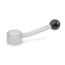 GN 125.5 Verstellbare Flachspannhebel, Edelstahl, mit Innengewinde Form: E - Hebel gebogen