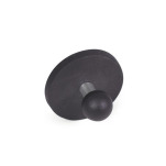 Haftmagnete mit Griffknopf / mit Schlüsselring, mit Gummiummantelung