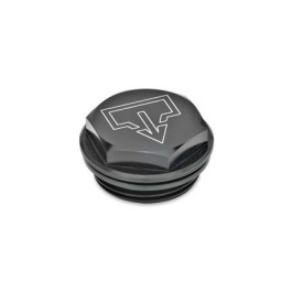 GN 741 Verschlussschrauben mit und ohne Symbol, Aluminium, bis 100 °C Form: ASS - mit DIN-Ablasssymbol, schwarz eloxiert<br />Entlüftungsbohrung: 1 - ohne Entlüftungsbohrung