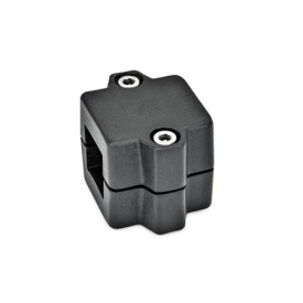 GN 241 Muffen-Klemmverbinder, Aluminium d<sub>1</sub> / s: V - Vierkant<br />Oberfläche: SW - schwarz, RAL 9005, strukturmatt