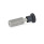 GN 313 Pistoncini di posizionamento a molla, acciaio INOX / manopola in plastica Materiale: NI - Acciaio inox
Tipo: A - Con manopola, senza controdado
N° identificativo: 2 - Perno con filettatura interna