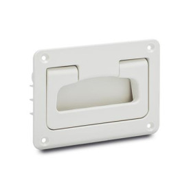 GN 825.2 Schalen-Klappgriffe, Kunststoff Farbe: WS - weiß, RAL 9002, matt