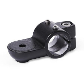 GN 278.1 Laschen-Verfahrschlitten, Aluminium d1: B - Bohrung<br />Form: OZ - ohne Zentrieransatz (glatt)<br />Oberfläche: SW - schwarz, RAL 9005, strukturmatt