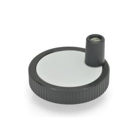 GN 736 Zustellräder, Aluminium Form: D - mit drehbarem Zylinderknopf