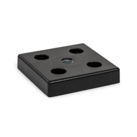 GN 80i Transport- und Fußplatten, Zink-Druckguss, für Aluprofile (i-Baukasten) s<sub>1</sub>xs<sub>2</sub>: 60x60/80x80