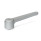 GN 126 Verstellbare Flachspannhebel, Zink-Druckguss, Buchse Stahl Farbe: SR - silber, RAL 9006, strukturmatt