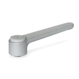 GN 126 Verstellbare Flachspannhebel, Zink-Druckguss, Buchse Stahl Farbe: SR - silber, RAL 9006, strukturmatt