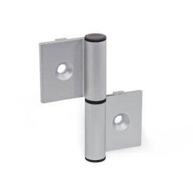GN 2292 Scharniere, aushängbar, für Aluminiumprofile, mit Führungssteg Form: A - Scharnierflügel außenliegend<br />Kennzeichen: C - mit Senkbohrungen<br />l<sub>2</sub>: 82