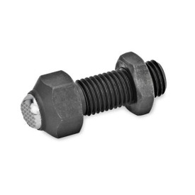 GN 709.3 Pendelelemente, einstellbar, Stahl Form: RR - Druckfläche geriffelt, mit selbsttätiger Rückstellung